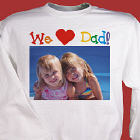 I Love Personalized Photo Sweatshirt